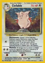 Clefable - 1/64 - Holo Rare - Unlimited Edition - Missing Set Symbol